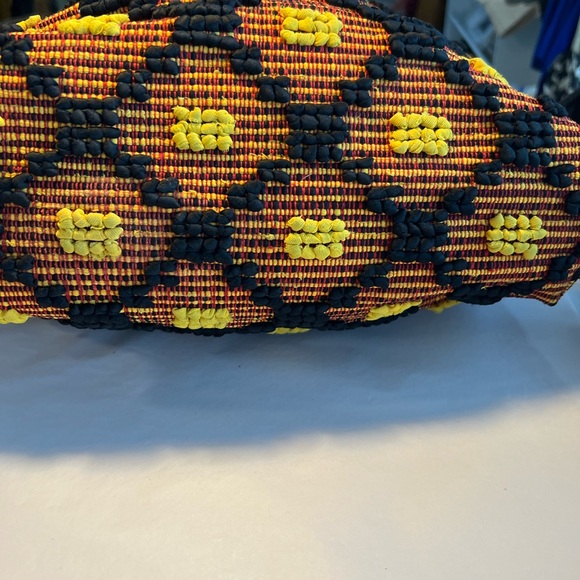 Vintage Yellow & Black Beaded Women’s Tote Bag - Picture 5 of 6